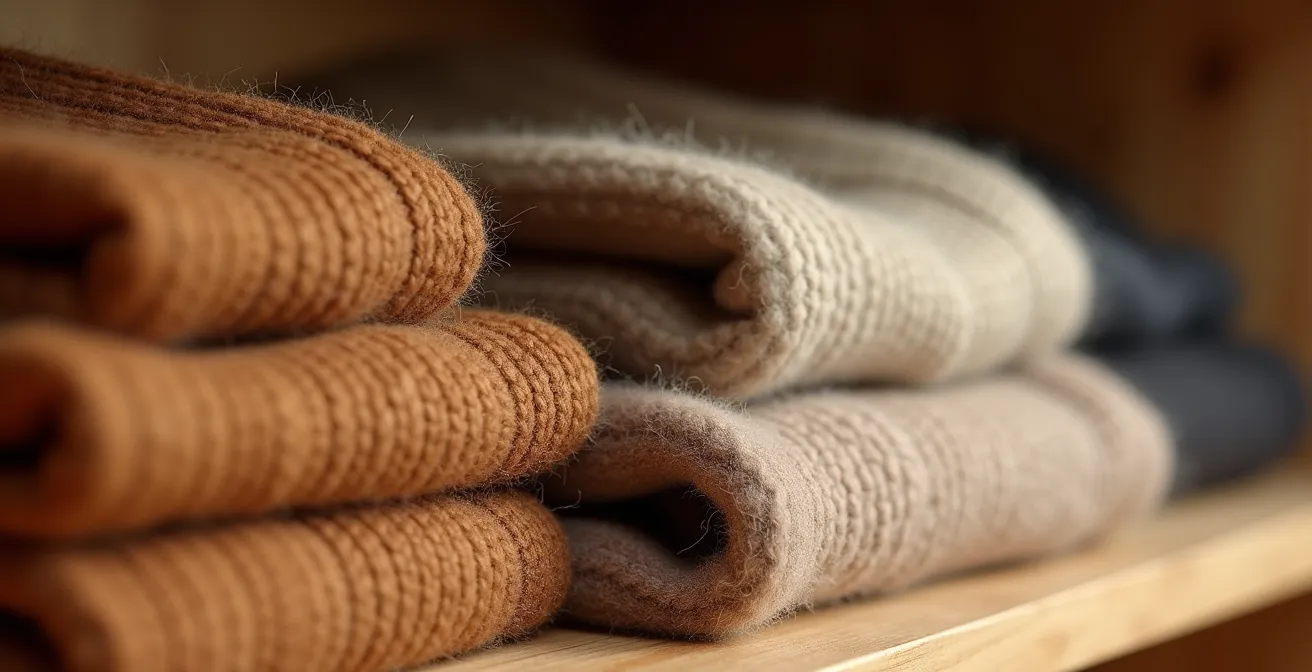 Perfekt organisierte Kapselgarderobe mit farblich abgestimmten Kleidungsstücken