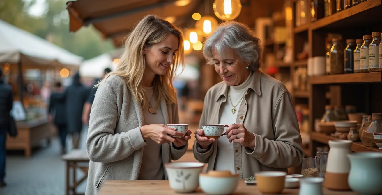 Aufmerksame Geschenkauswahl durch Beobachtung für Schwiegermutter