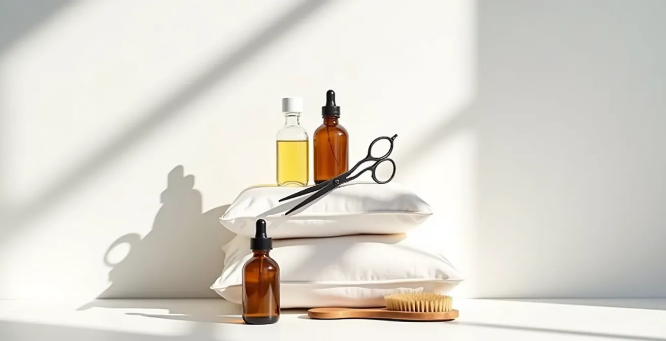 Visualisierung der Spliss-Präventions-Pyramide mit verschiedenen Pflegeebenen