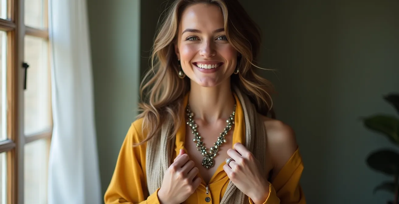 Demonstration visueller Linienführung durch strategisch platzierte Accessoires